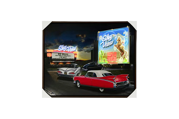 How to use the bright LED canvas to create a colorful decoration scene?